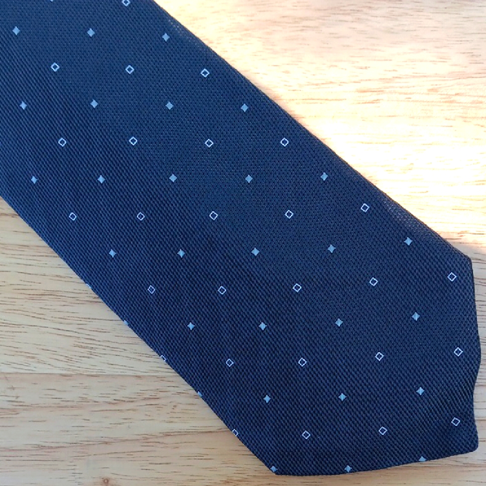 Men's Gray And Cream Patterned Tie - Zadi Andrew's Ties